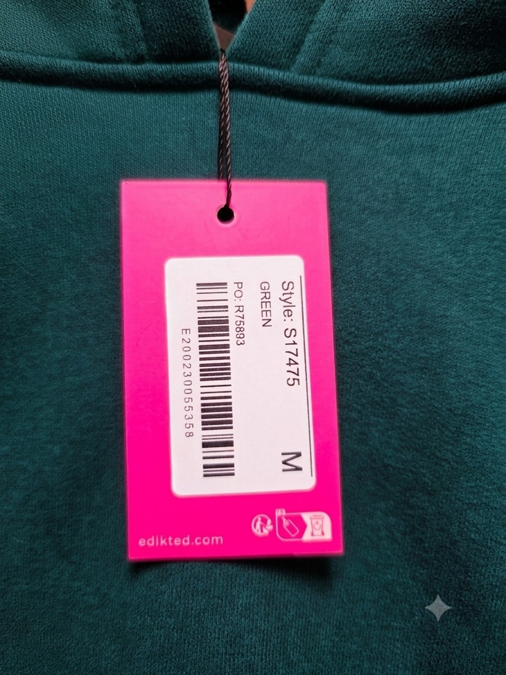 ✏️ NWT| Edikted Green ♡ So Sporty Oversized Hoodie - Picture 3 of 4